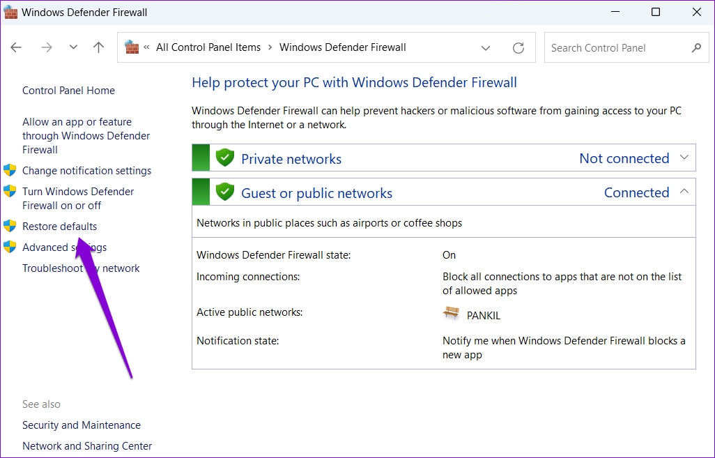 Mẹo hay Reset lại cài đặt Tường lửa trên Windows 11 (9)