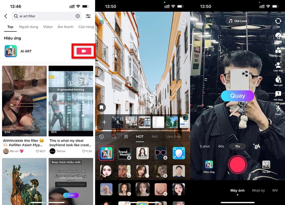 Cách quay video TikTok bằng hiệu ứng vẽ tranh nghệ thuật 2