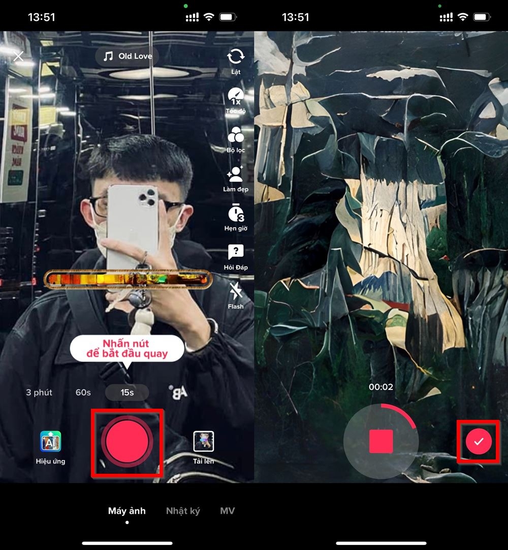 Cách quay video TikTok bằng hiệu ứng vẽ tranh nghệ thuật 3