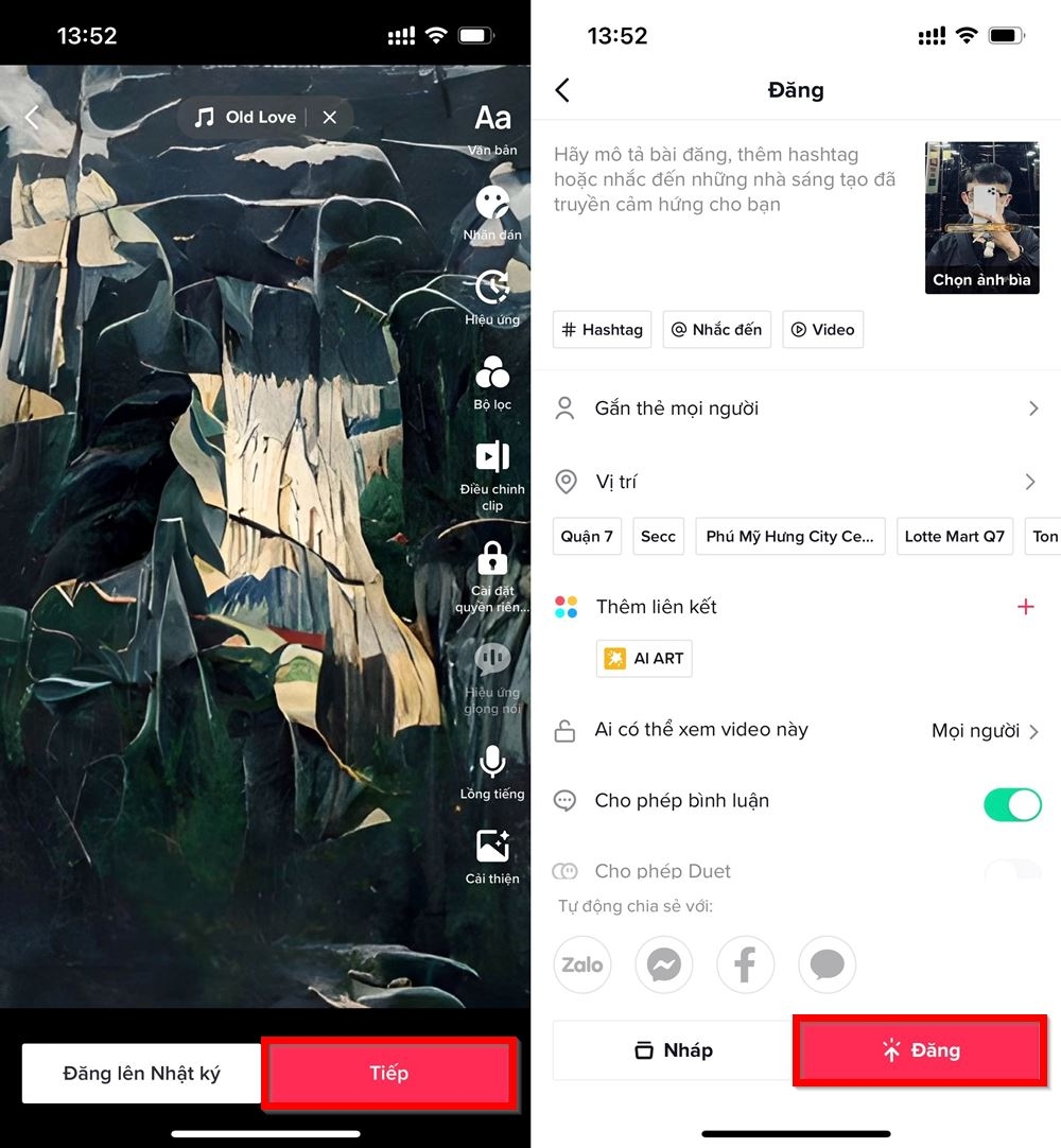 Cách quay video TikTok bằng hiệu ứng vẽ tranh nghệ thuật 4