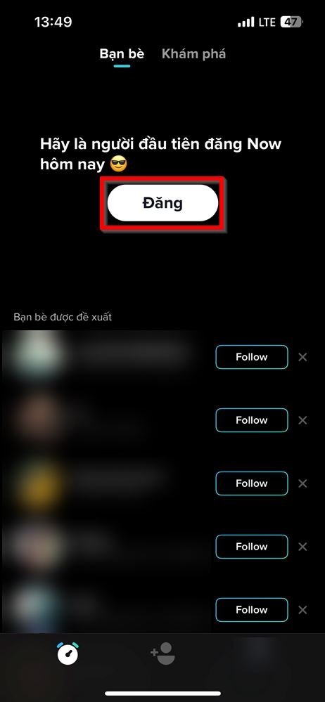 Cách đăng bài TikTok Now 1