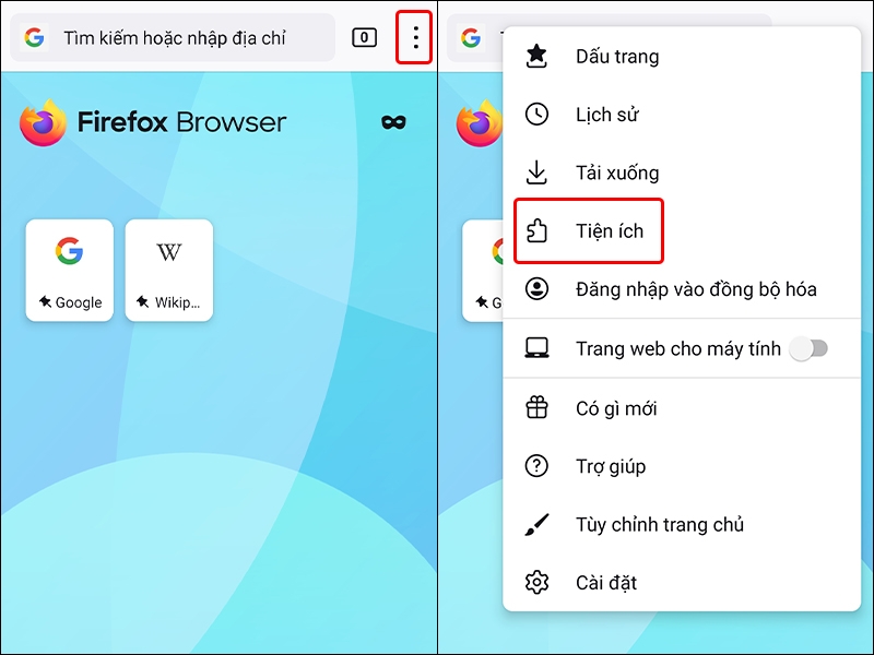 Cách chặn quảng cáo trên trình duyệt FireFox bằng điện thoại