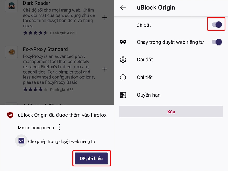 Cách chặn quảng cáo trên trình duyệt FireFox bằng điện thoại