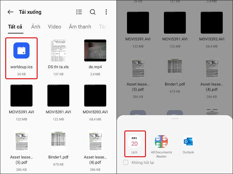 Cách thêm lịch thi đấu World Cup 2022 vào điện thoại Android