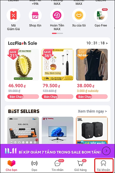 Cách để nhận các ưu đãi đặc biệt của Lazada qua email