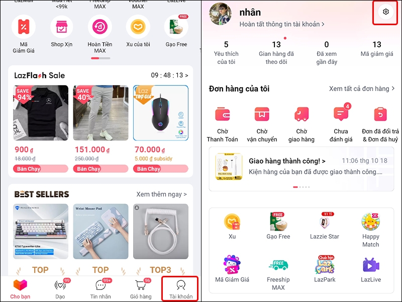 Kích hoạt quyền truy cập thông tin vị trí trên Lazada