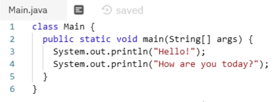 Lập trình cùng một chương trình với Java (ảnh 1) và Scratch (ảnh 2) Lập trình cùng một chương trình với Java (ảnh 1) và Scratch (ảnh 2)