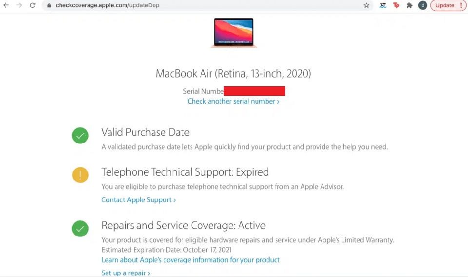 Kiểm tra bảo hành của Apple - Ảnh 03