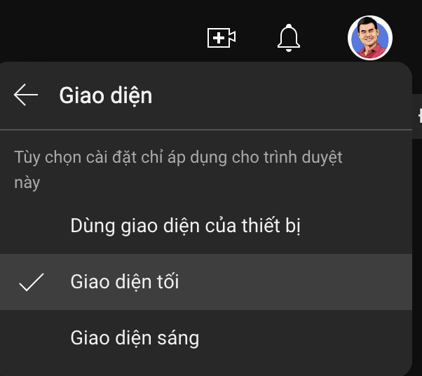Chế độ ánh sáng điện ảnh trên YouTube là gì?