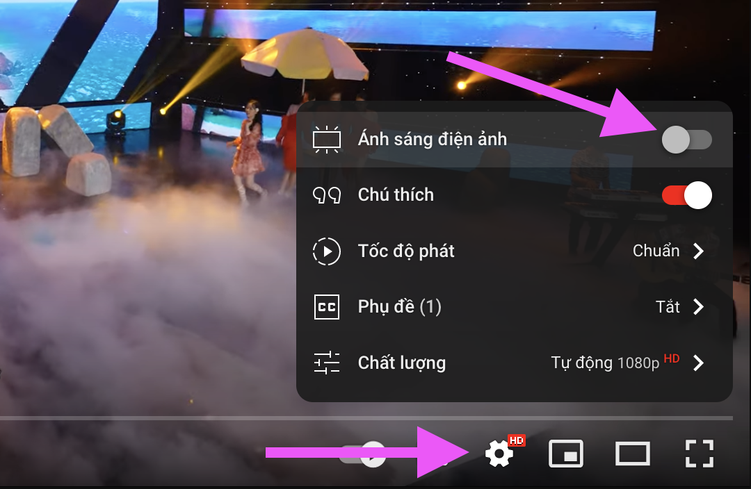 Chế độ ánh sáng điện ảnh trên YouTube là gì?