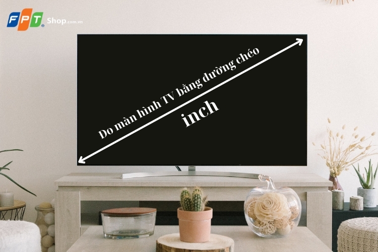 Đo độ rộng màn hình tivi bằng inch