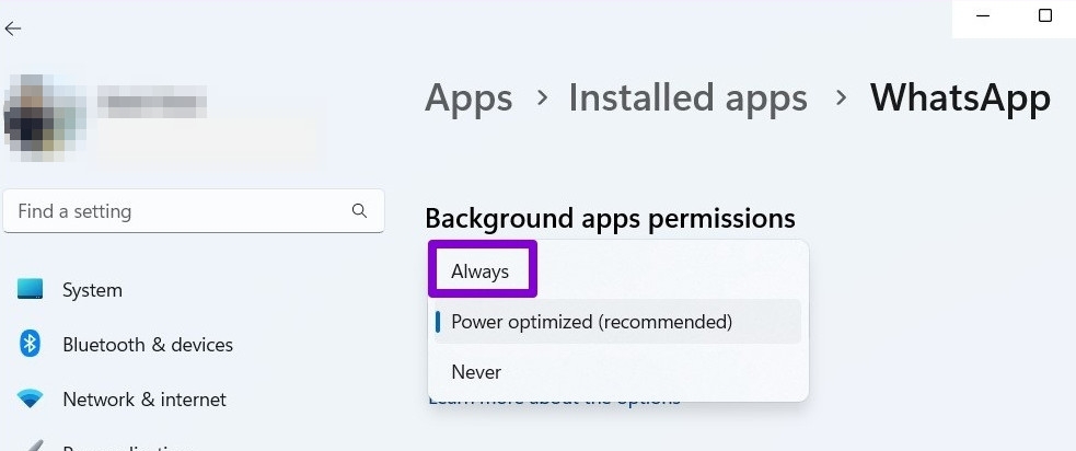Sửa lỗi WhatsApp không hiển thị thông báo trên Windows 11 (10)