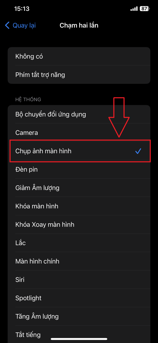 Độc chiêu chụp màn hình iPhone bằng cách gõ 2 lần