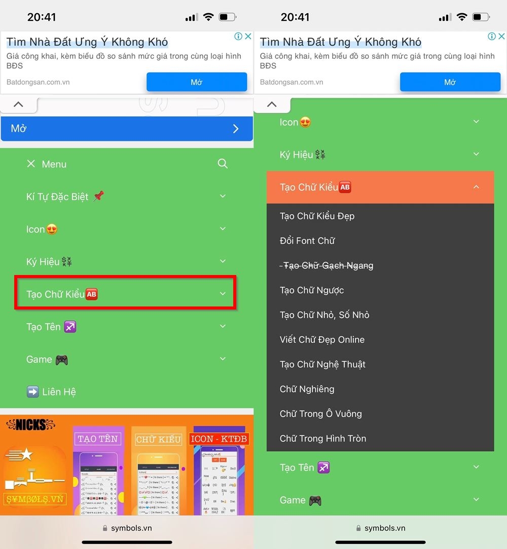 Cách tạo ký tự đặc biệt trên TikTok 2