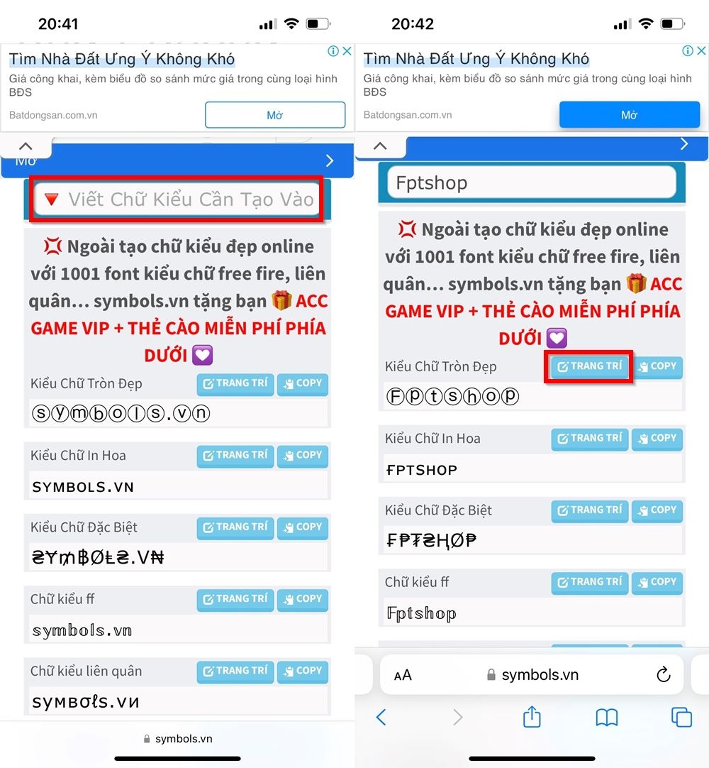 Cách tạo ký tự đặc biệt trên TikTok 3