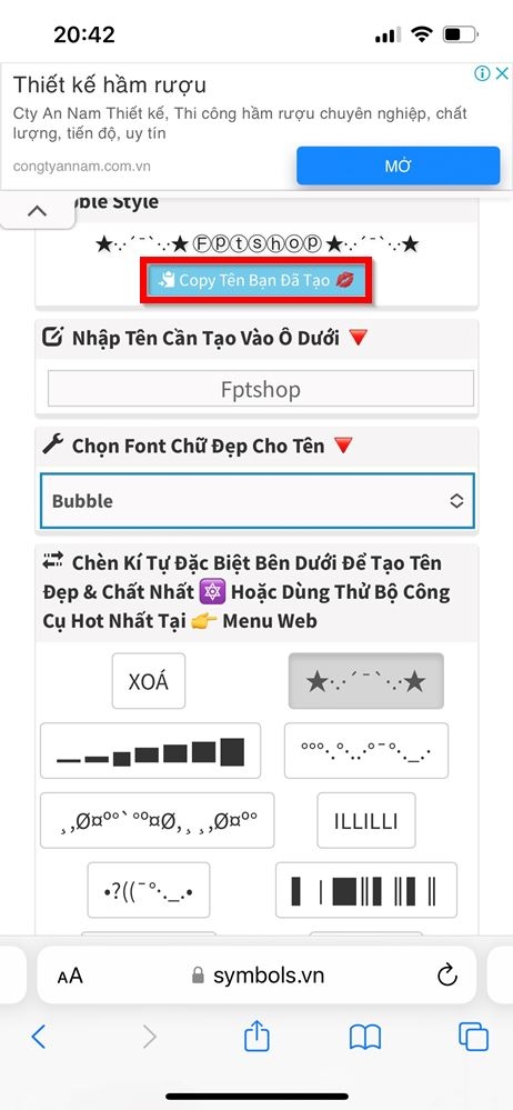 Cách tạo ký tự đặc biệt trên TikTok 4