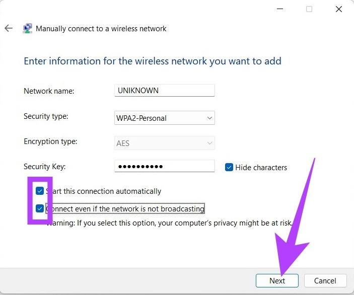 Bí quyết kết nối với mạng Wi-Fi ẩn trên Windows 11 (10)