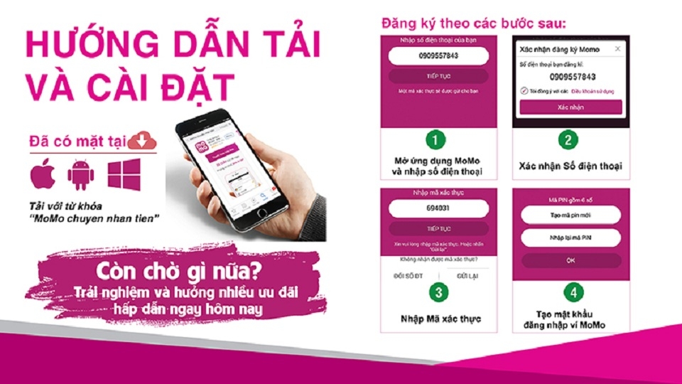 Hướng dẫn cách tạo ví MoMo không cần thẻ ATM vô cùng đơn giản hình 3