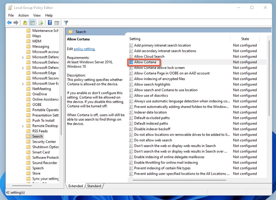 Tắt Cortana trong Windows 11 - Ảnh 05