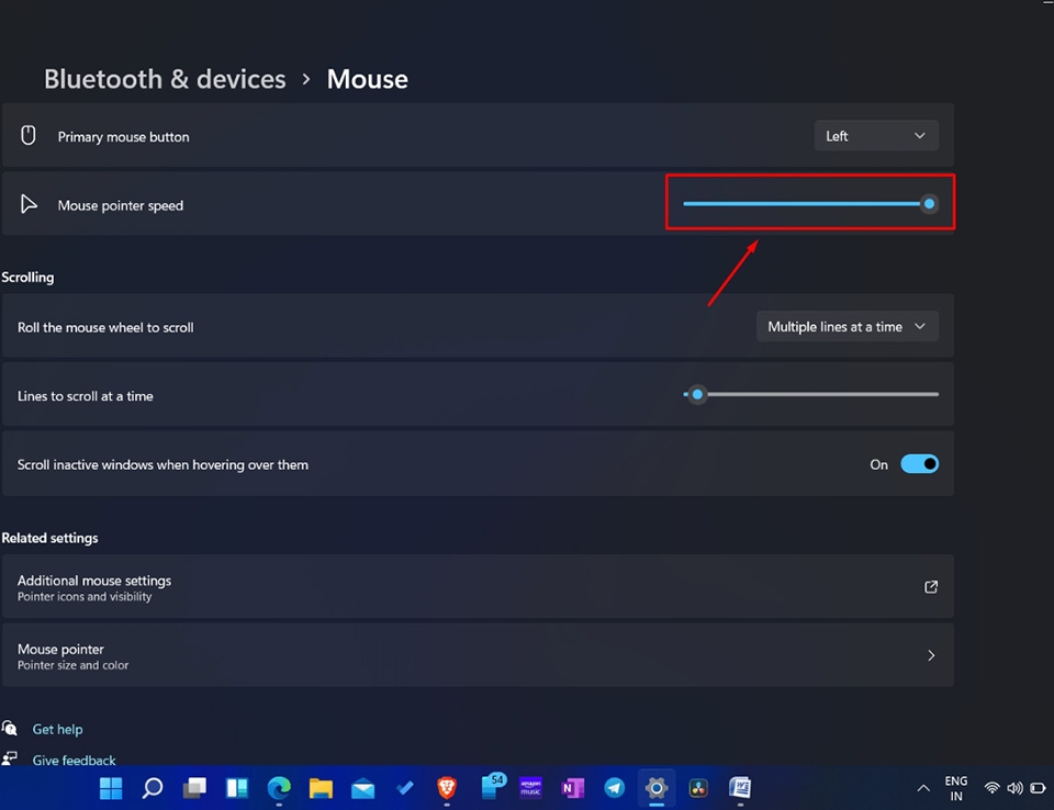 Chỉnh tốc độ chuột trong Windows 11 - Ảnh 04