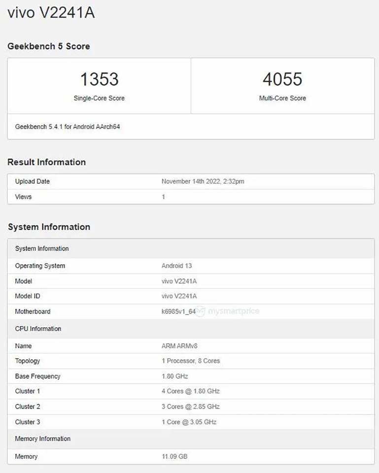 Vivo X90 xuất hiện trên Geekbench
