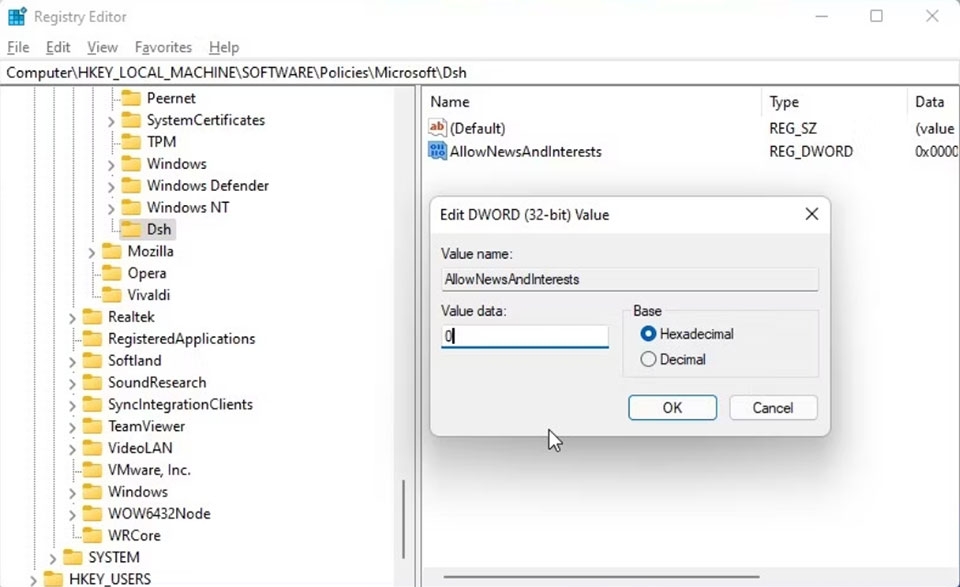 Tắt tiện ích thời tiết trong Windows 11 - Ảnh 05
