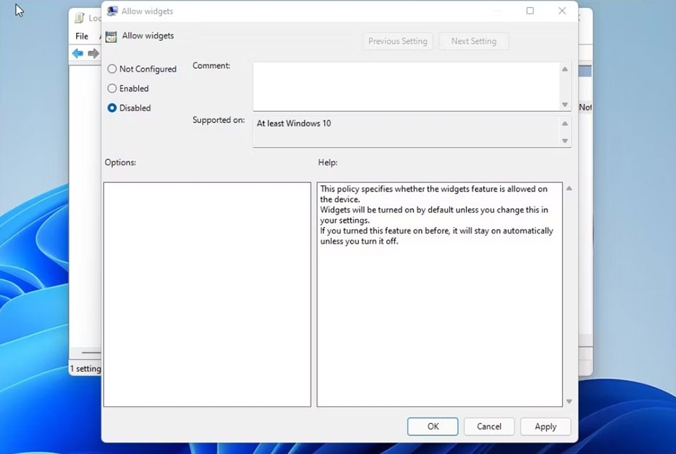 Tắt tiện ích thời tiết trong Windows 11 - Ảnh 08