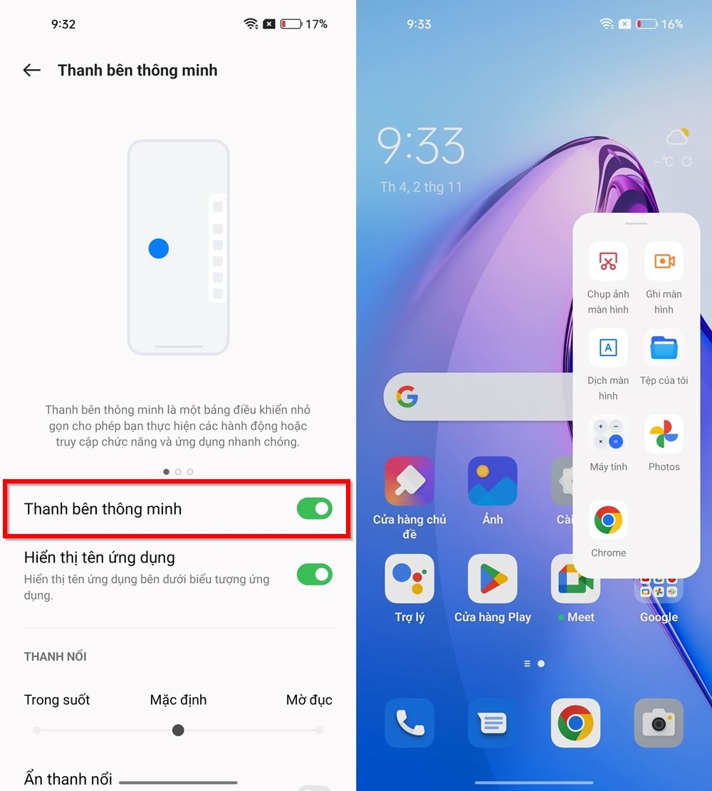 Cách dịch trang màn hình điện thoại OPPO 2