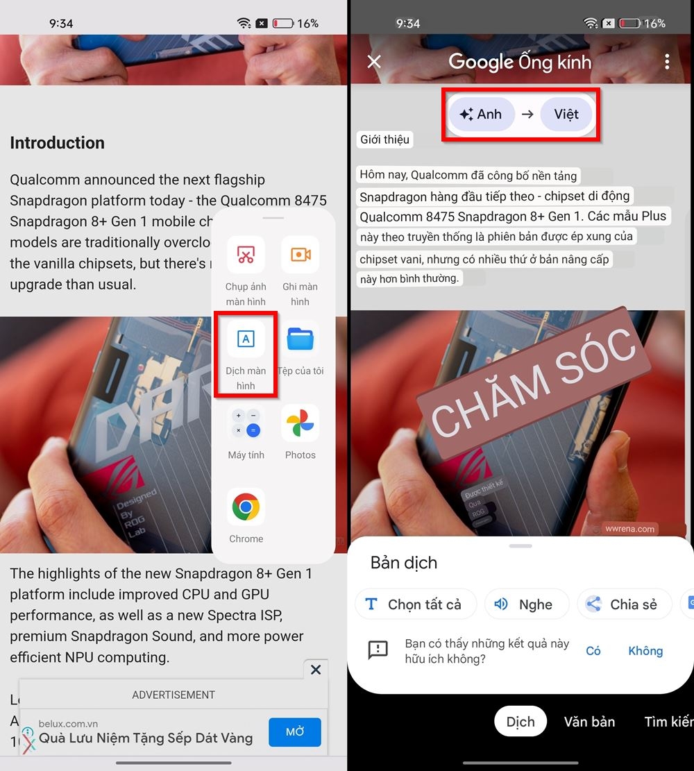 Cách dịch trang màn hình điện thoại OPPO 3