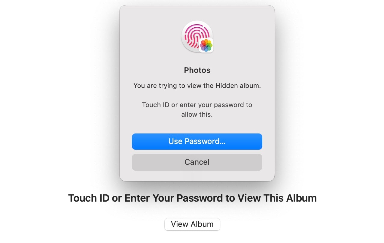 bảo mật hình ảnh bằng vân tay