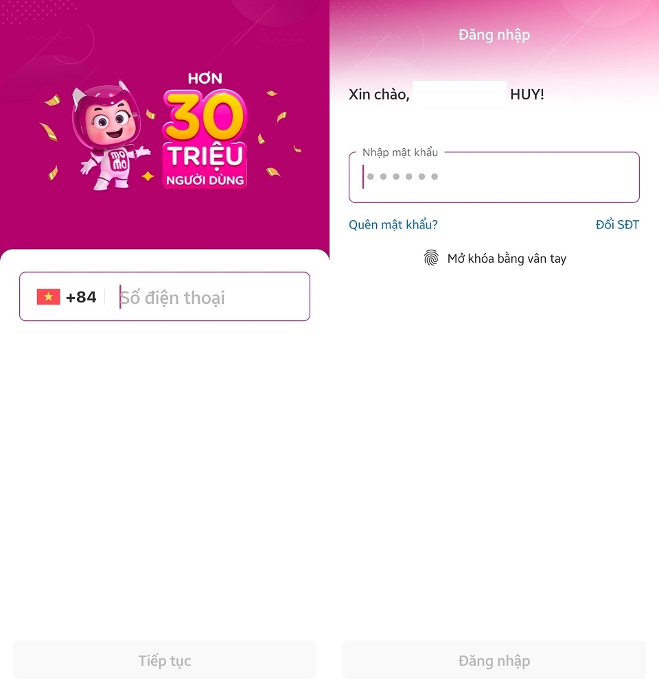 Xử lý tình huống quên mật khẩu momo và cách lấy lại cực đơn giản hình 1