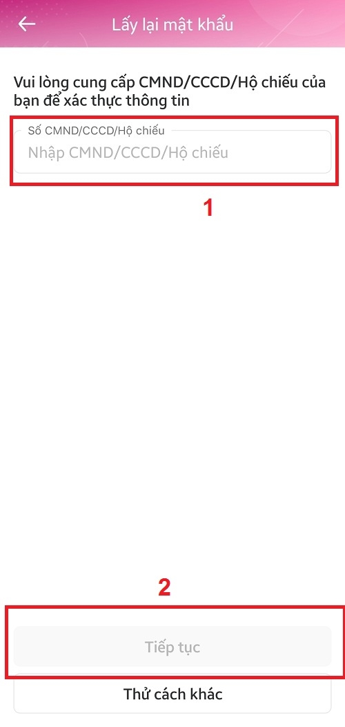 Xử lý tình huống quên mật khẩu momo và cách lấy lại cực đơn giản hình 2