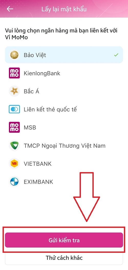 Xử lý tình huống quên mật khẩu momo và cách lấy lại cực đơn giản hình 3