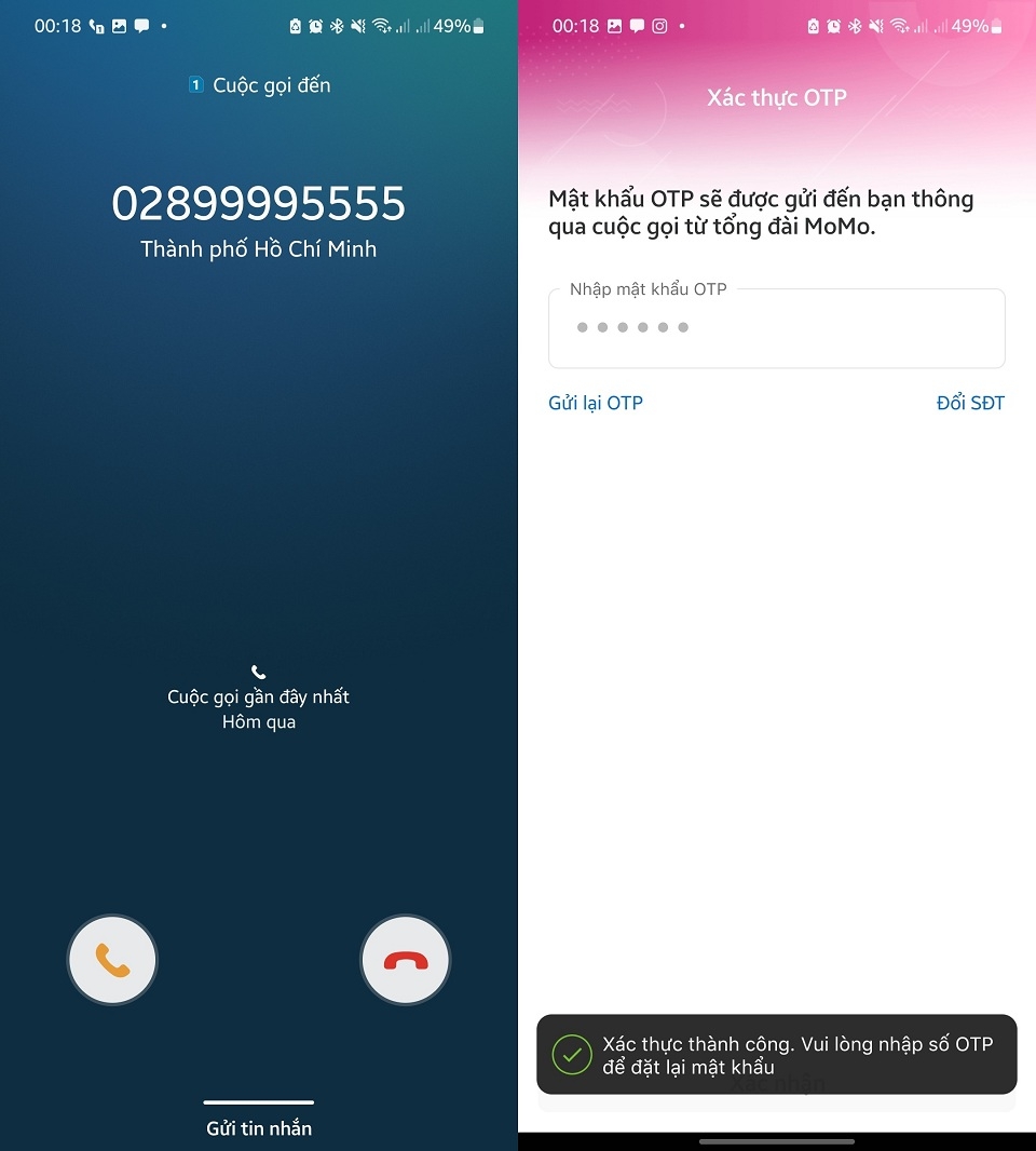 Xử lý tình huống quên mật khẩu momo và cách lấy lại cực đơn giản hình 4