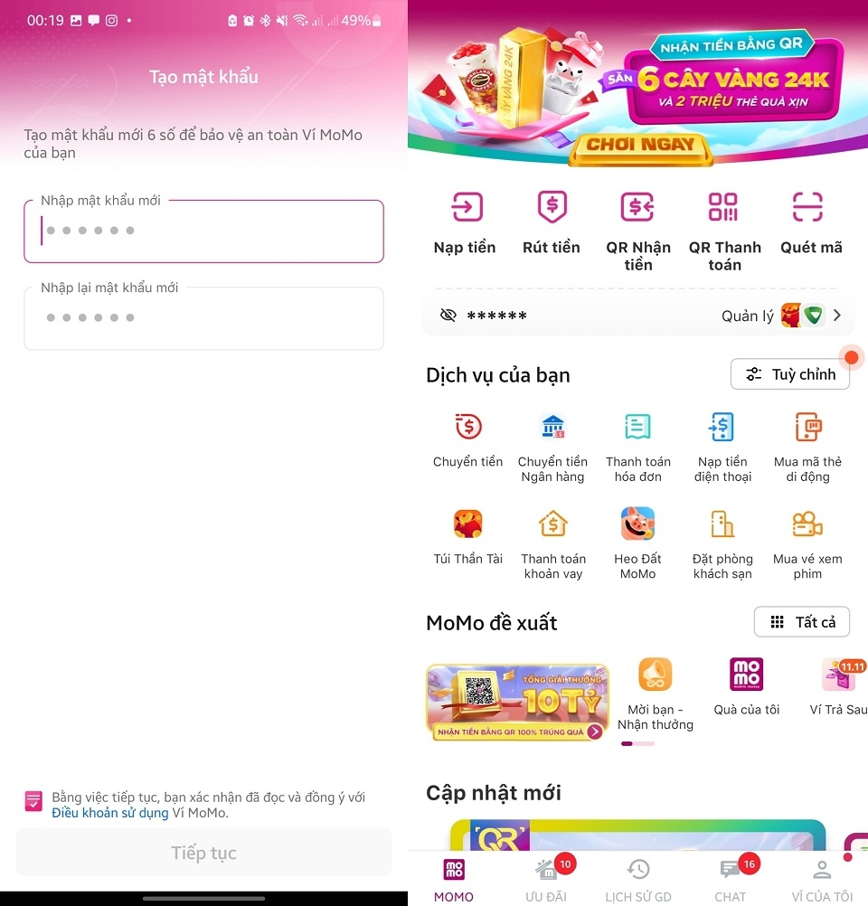 Xử lý tình huống quên mật khẩu momo và cách lấy lại cực đơn giản hình 5