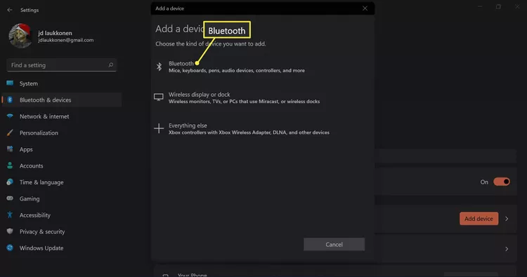 Cách kết nối Airpods với laptop Windows 11