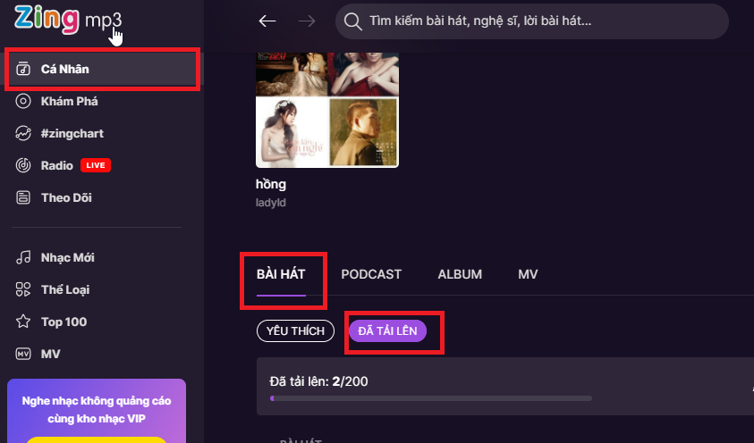 Hướng dẫn tải nhạc lên Zing Mp3 (Ảnh 3)
