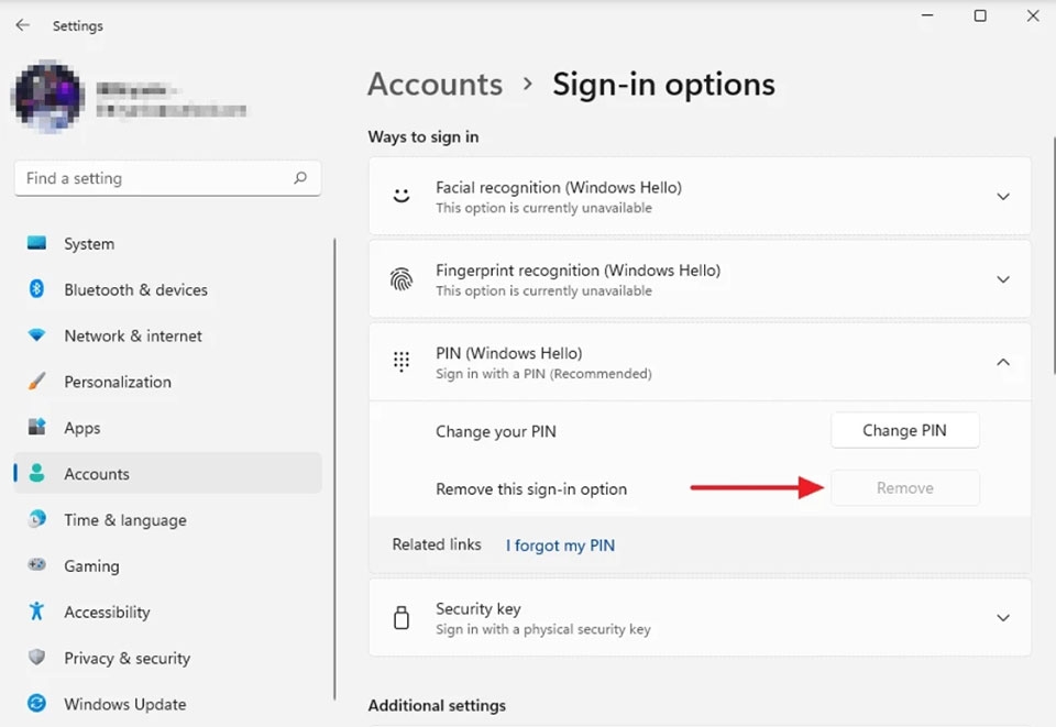 Tắt mã PIN trong Windows 11 - Ảnh 04