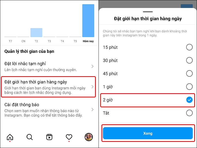 Hướng dẫn tạo giới hạn thời gian sử dụng trên Instagram