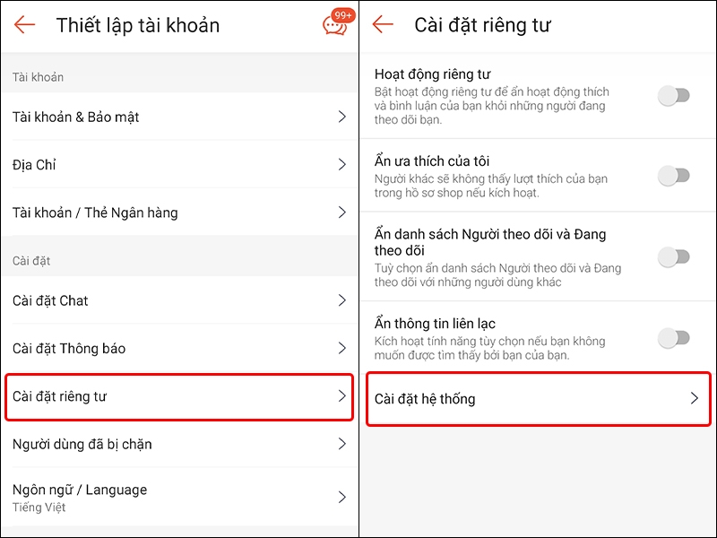 Cách kích hoạt quyền truy cập thông tin vị trí trên Shopee