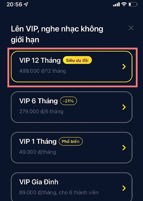 Hướng dẫn đăng ký tài khoản VIP Zing MP3 (Ảnh 5)