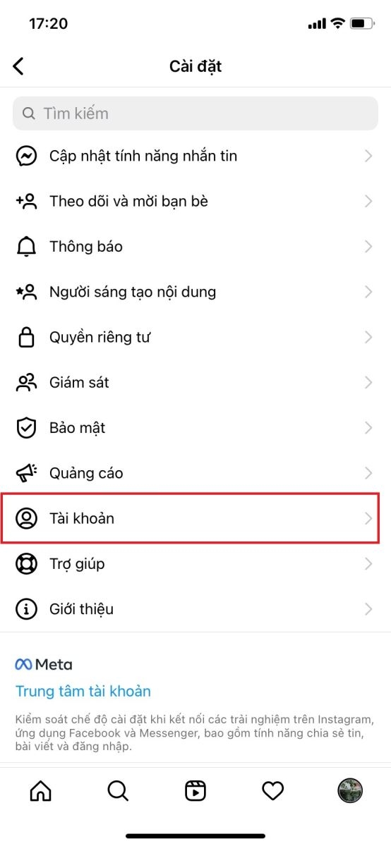 Cách quay về tài khoản cá nhân trên Instagram