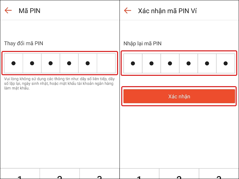 Hướng dẫn thay đổi mã PIN Số dư TK Shopee