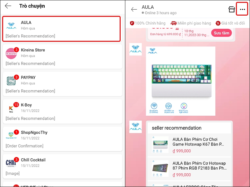 Cách chặn tin nhắn quảng cáo trên ứng dụng Lazada