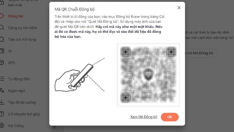 Cách đồng bộ hóa trình duyệt Brave trên nhiều thiết bị