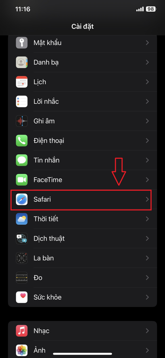 Cách xóa lịch sử trên iPhone