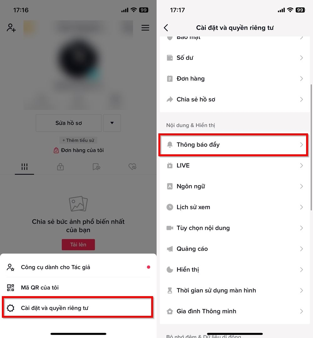 Cách bật thông báo khi có Live trên TikTok 2