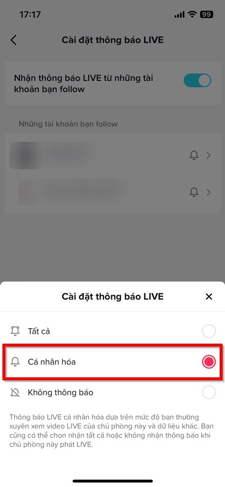 Cách bật thông báo khi có Live trên TikTok 4