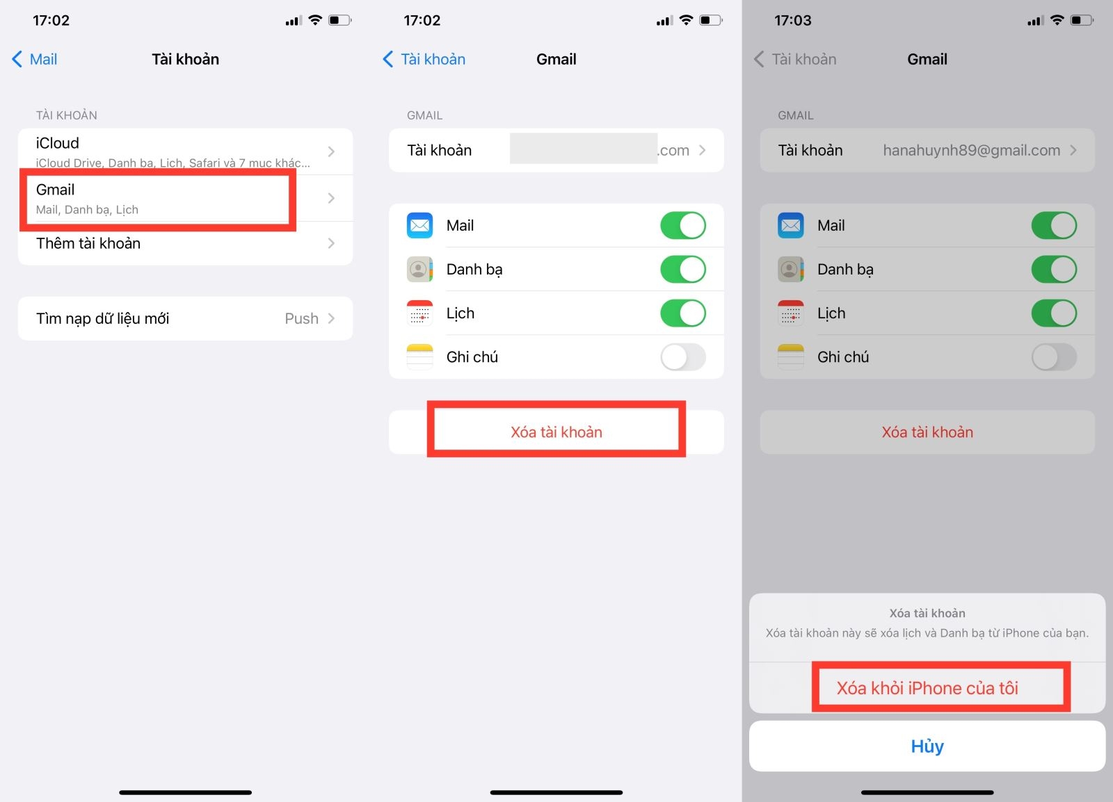 Cách đăng xuất Gmail trên iPhone 2