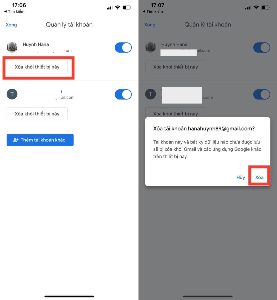 Cách đăng xuất tài khoản trên ứng dụng Gmail 2